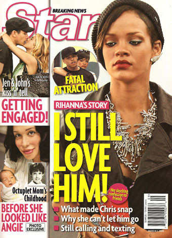 Illustration for article titled This Week In Tabloids: Rihanna Loves Chris, Mischa's "Skin & Bones"
